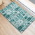 Hawaii Christmas Retro Patchwork Rubber Doormat Teal LT7 - Polynesian Pride