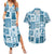 Hawaii Christmas Retro Patchwork Couples Matching Summer Maxi Dress and Hawaiian Shirt Aquamarine LT7 Aquamarine - Polynesian Pride