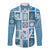 Hawaii Christmas Retro Patchwork Long Sleeve Button Shirt Aquamarine LT7 Unisex Aquamarine - Polynesian Pride