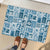 Hawaii Christmas Retro Patchwork Rubber Doormat Aquamarine LT7 - Polynesian Pride