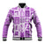 Hawaii Christmas Retro Patchwork Baseball Jacket Violet LT7 Unisex Violet - Polynesian Pride