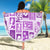 Hawaii Christmas Retro Patchwork Beach Blanket Violet LT7 - Polynesian Pride