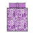 Hawaii Christmas Retro Patchwork Quilt Bed Set Violet LT7 Violet - Polynesian Pride