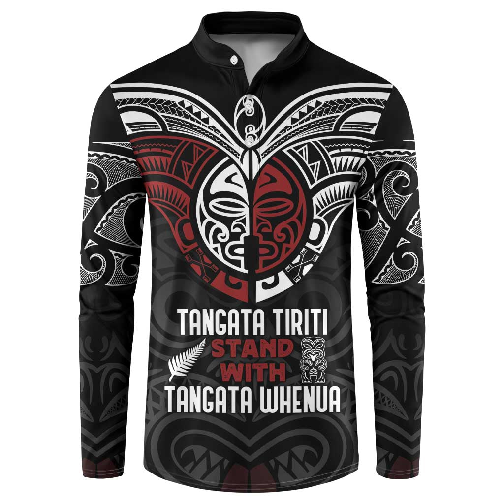 Maori Hongi Toitu Te Tiriti Button Sweatshirt Tangata Tiriti Stand With Tangata Whenua