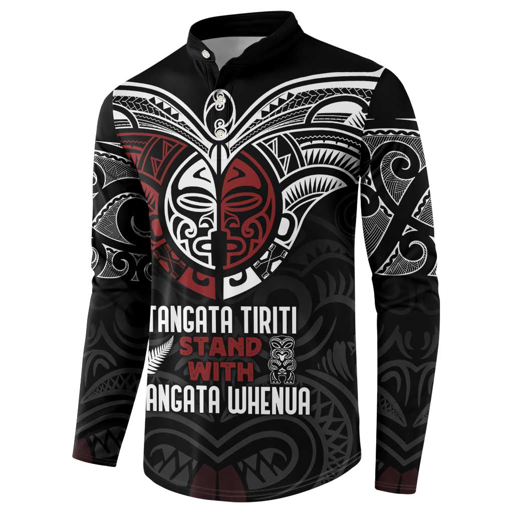 Maori Hongi Toitu Te Tiriti Button Sweatshirt Tangata Tiriti Stand With Tangata Whenua