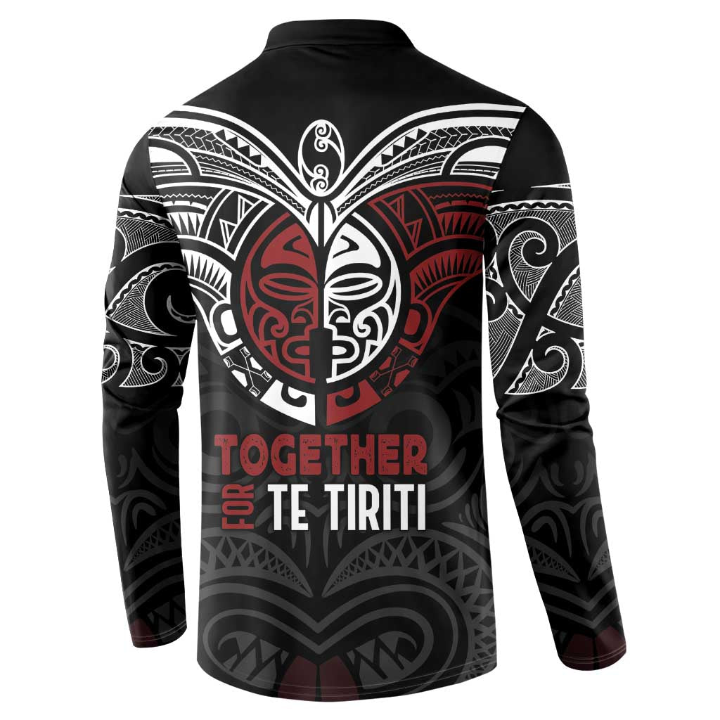 Maori Hongi Toitu Te Tiriti Button Sweatshirt Tangata Tiriti Stand With Tangata Whenua