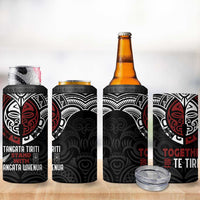 Maori Hongi Toitu Te Tiriti 4 in 1 Can Cooler Tumbler Tangata Tiriti Stand With Tangata Whenua LT7 - Polynesian Pride