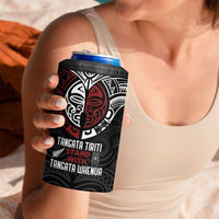 Maori Hongi Toitu Te Tiriti 4 in 1 Can Cooler Tumbler Tangata Tiriti Stand With Tangata Whenua LT7 - Polynesian Pride
