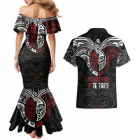 Maori Hongi Toitu Te Tiriti Couples Matching Mermaid Dress and Hawaiian Shirt Tangata Tiriti Stand With Tangata Whenua LT7 - Polynesian Pride