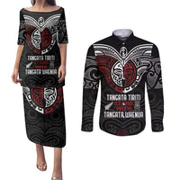 Maori Hongi Toitu Te Tiriti Couples Matching Puletasi and Long Sleeve Button Shirt Tangata Tiriti Stand With Tangata Whenua