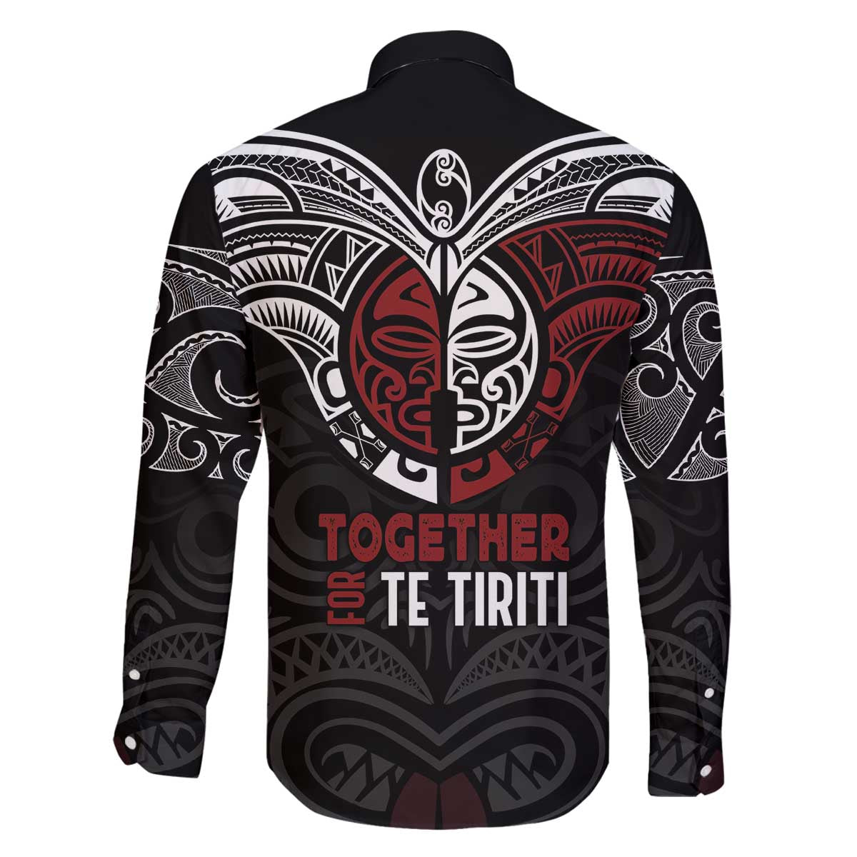 Maori Hongi Toitu Te Tiriti Family Matching Off The Shoulder Long Sleeve Dress and Hawaiian Shirt Tangata Tiriti Stand With Tangata Whenua LT7 - Polynesian Pride
