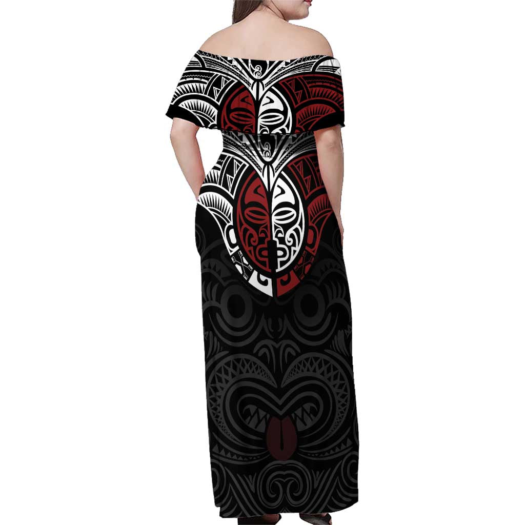 Maori Hongi Toitu Te Tiriti Family Matching Off Shoulder Maxi Dress and Hawaiian Shirt Tangata Tiriti Stand With Tangata Whenua LT7 - Polynesian Pride