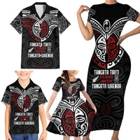 Maori Hongi Toitu Te Tiriti Family Matching Short Sleeve Bodycon Dress and Hawaiian Shirt Tangata Tiriti Stand With Tangata Whenua LT7 - Polynesian Pride