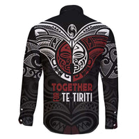 Maori Hongi Toitu Te Tiriti Family Matching Short Sleeve Bodycon Dress and Hawaiian Shirt Tangata Tiriti Stand With Tangata Whenua LT7 - Polynesian Pride