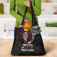 Maori Hongi Toitu Te Tiriti Grocery Bag Tangata Tiriti Stand With Tangata Whenua