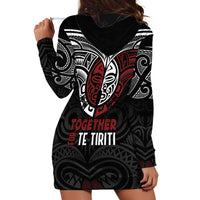 Maori Hongi Toitu Te Tiriti Hoodie Dress Tangata Tiriti Stand With Tangata Whenua LT7 - Polynesian Pride