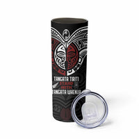 Maori Hongi Toitu Te Tiriti Skinny Tumbler Tangata Tiriti Stand With Tangata Whenua LT7 - Polynesian Pride