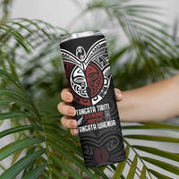 Maori Hongi Toitu Te Tiriti Skinny Tumbler Tangata Tiriti Stand With Tangata Whenua LT7 - Polynesian Pride