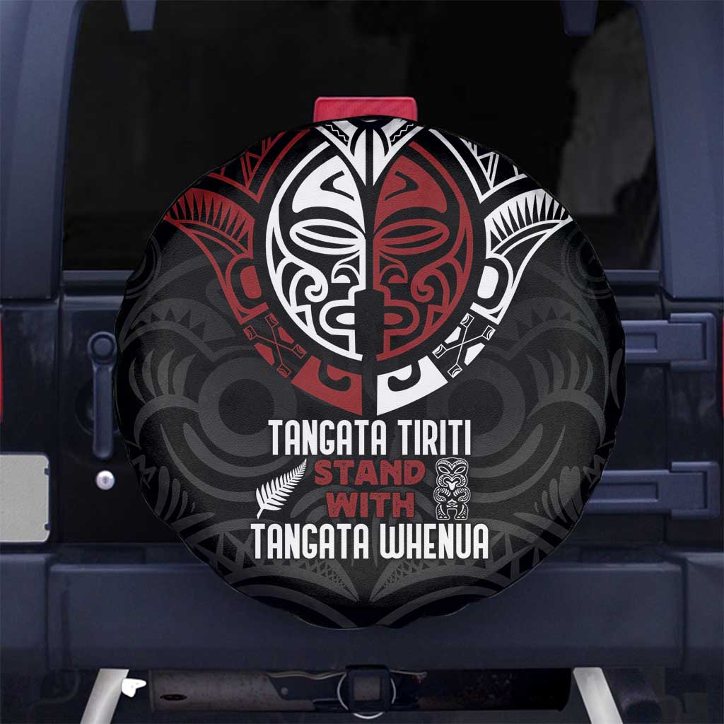 Maori Hongi Toitu Te Tiriti Spare Tire Cover Tangata Tiriti Stand With Tangata Whenua LT7 - Polynesian Pride