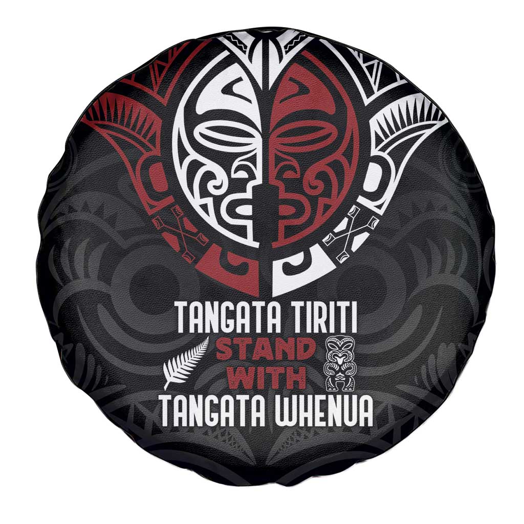Maori Hongi Toitu Te Tiriti Spare Tire Cover Tangata Tiriti Stand With Tangata Whenua LT7 - Polynesian Pride