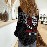 Maori Hongi Toitu Te Tiriti Women Casual Shirt Tangata Tiriti Stand With Tangata Whenua LT7 - Polynesian Pride