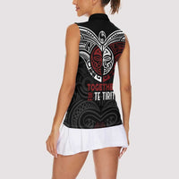Maori Hongi Toitu Te Tiriti Women Sleeveless Polo Shirt Tangata Tiriti Stand With Tangata Whenua