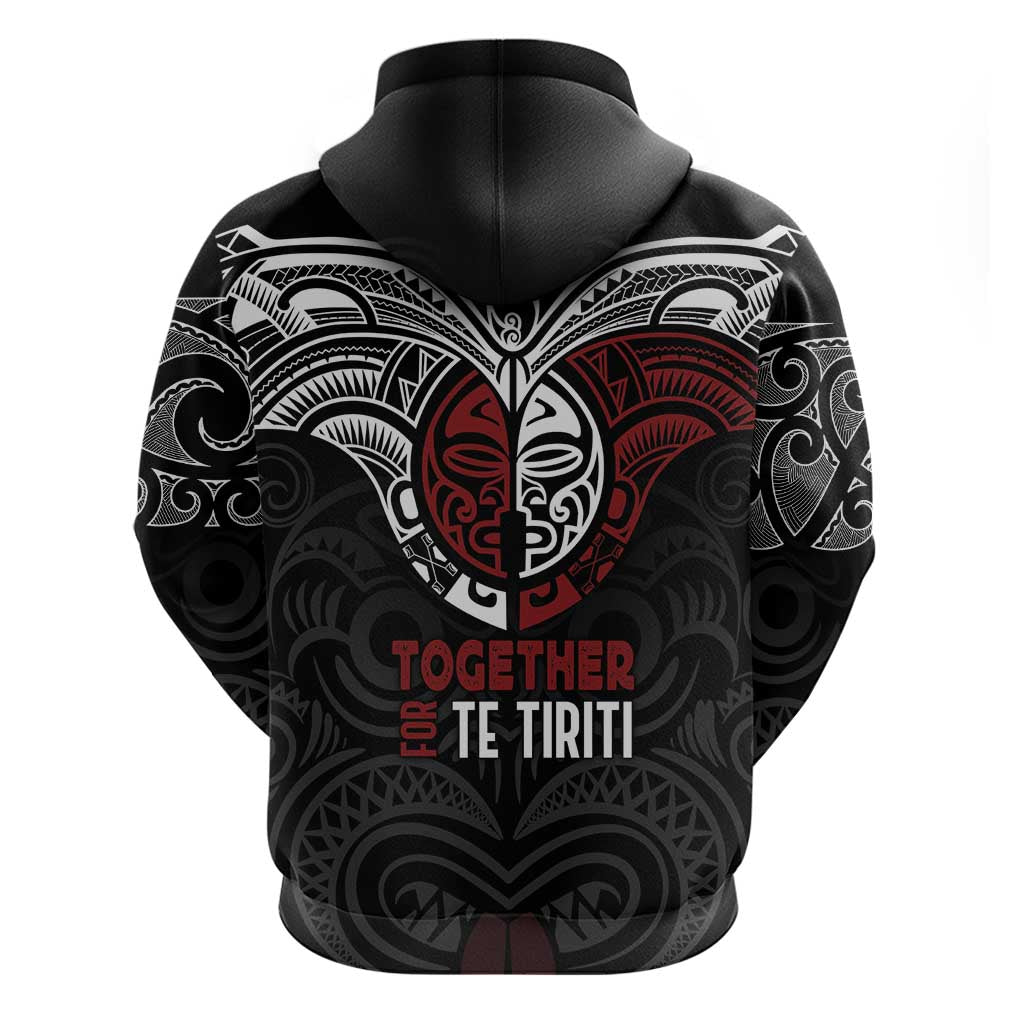Maori Hongi Toitu Te Tiriti Zip Hoodie Tangata Tiriti Stand With Tangata Whenua LT7 - Polynesian Pride