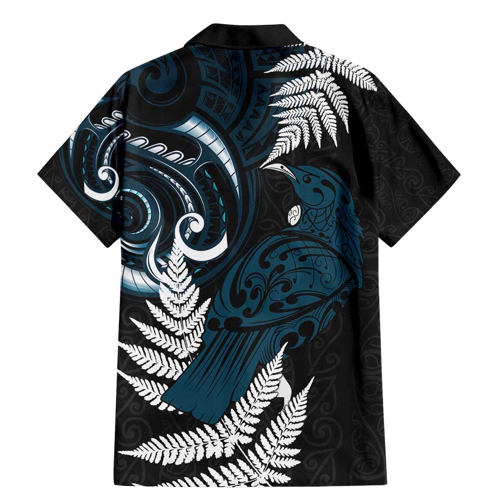 New Zealand Tui Bird Family Matching Mermaid Dress and Hawaiian Shirt Maori Kowhaiwhai LT7 - Polynesian Pride