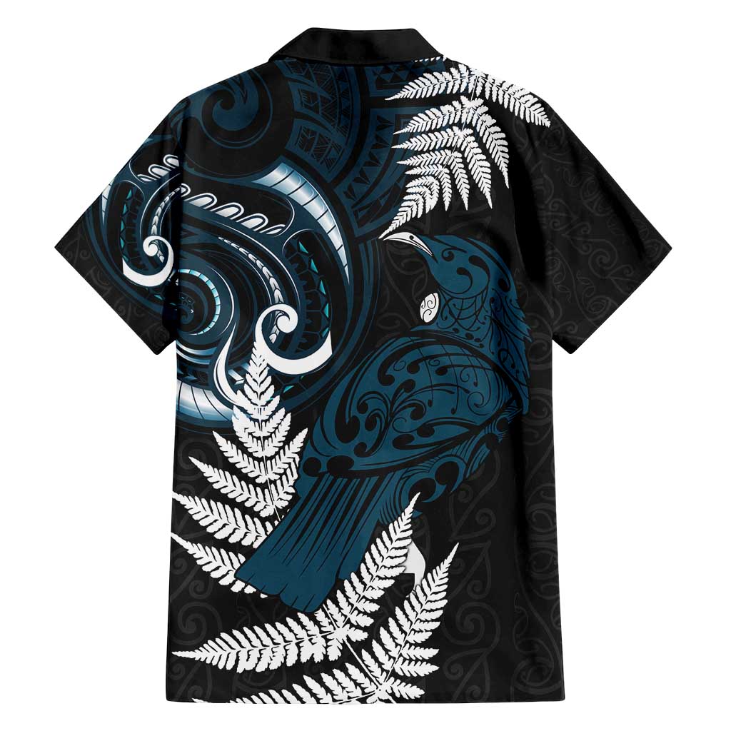 New Zealand Tui Bird Family Matching Puletasi and Hawaiian Shirt Maori Kowhaiwhai LT7 - Polynesian Pride