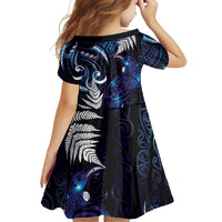 New Zealand Maori Matariki Family Matching Off Shoulder Maxi Dress and Hawaiian Shirt Tui Bird Galaxy LT7 - Polynesian Pride