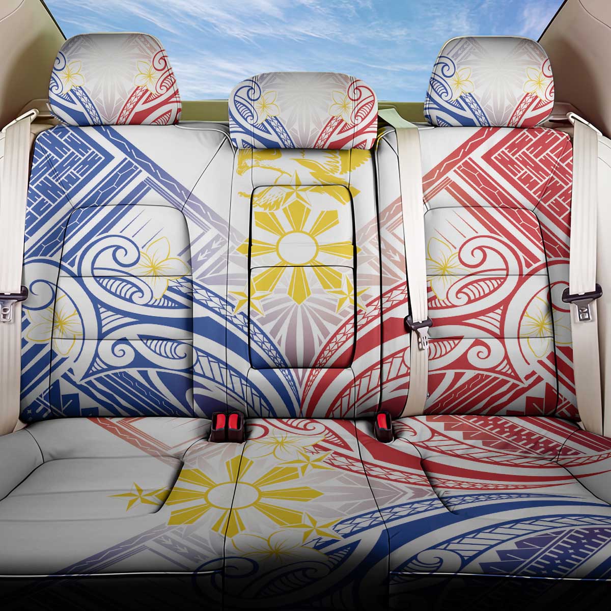 Philippines Tribal Sun Back Car Seat Cover Hunting Eagle