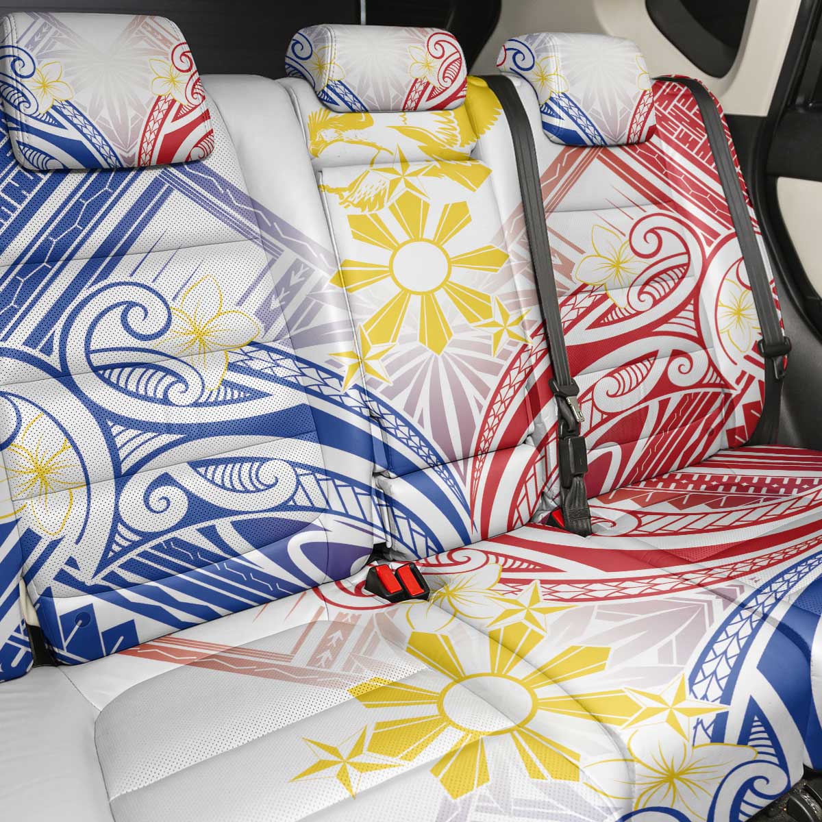 Philippines Tribal Sun Back Car Seat Cover Hunting Eagle