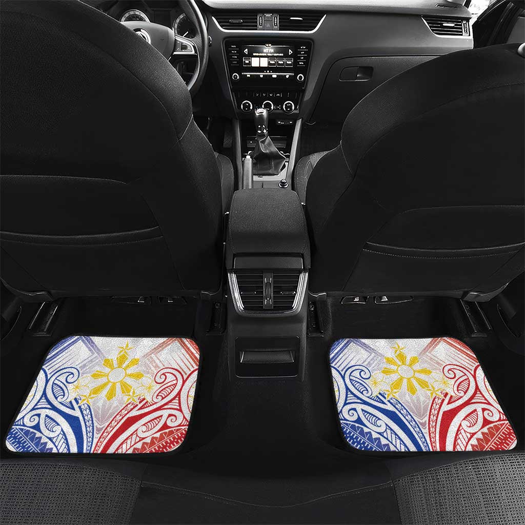 Philippines Tribal Sun Personalized Car Mats Hunting Eagle