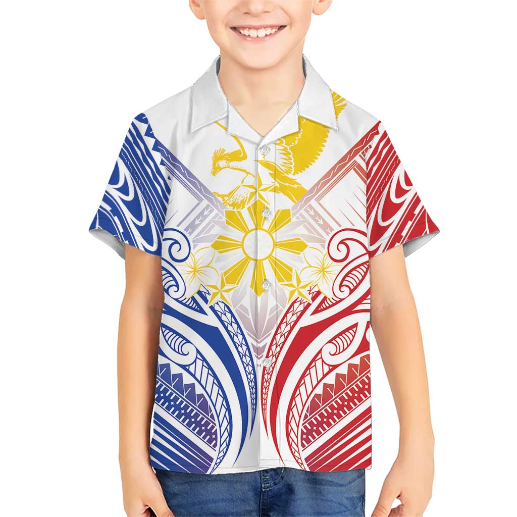 Philippines Tribal Sun Personalized Family Matching Puletasi and Hawaiian Shirt Hunting Eagle