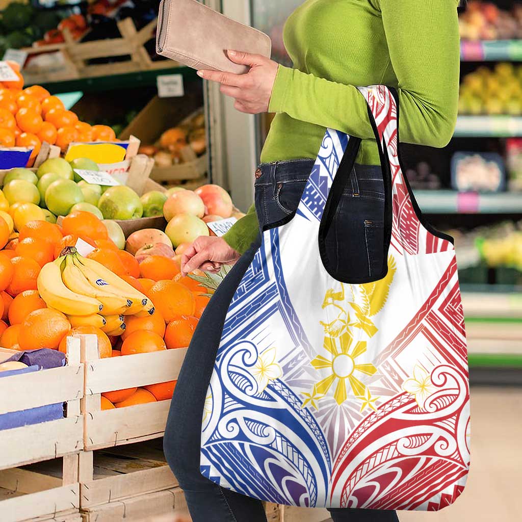 Philippines Tribal Sun Grocery Bag Hunting Eagle