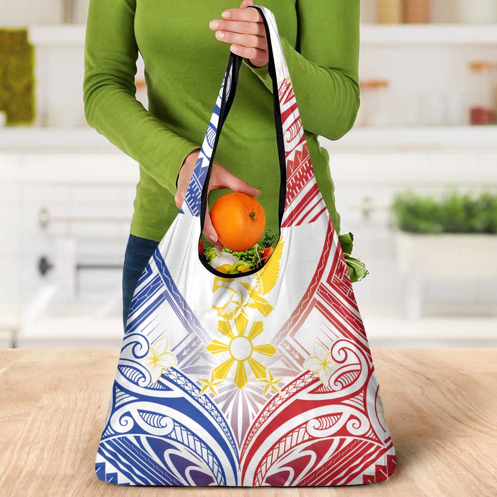 Philippines Tribal Sun Grocery Bag Hunting Eagle