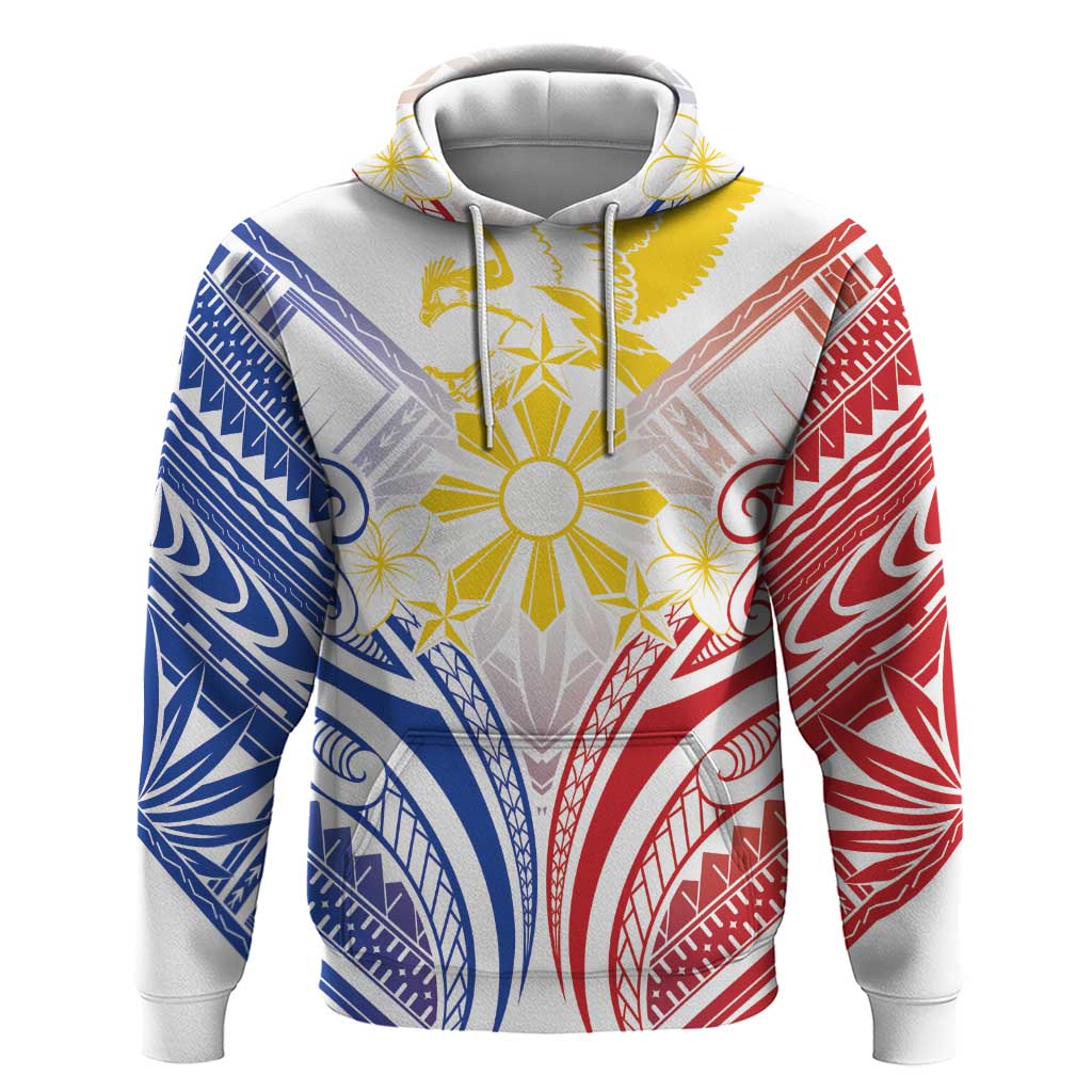 Philippines Tribal Sun Personalized Hoodie Hunting Eagle