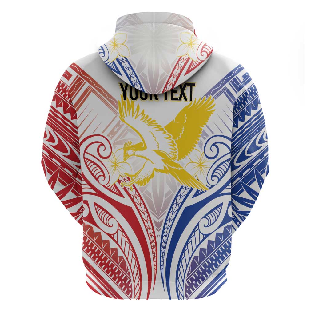 Philippines Tribal Sun Personalized Hoodie Hunting Eagle