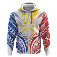 Philippines Tribal Sun Personalized Hoodie Hunting Eagle