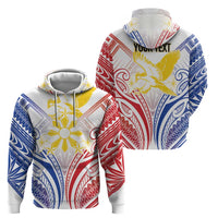 Philippines Tribal Sun Personalized Hoodie Hunting Eagle