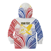 Philippines Tribal Sun Personalized Kid Hoodie Hunting Eagle