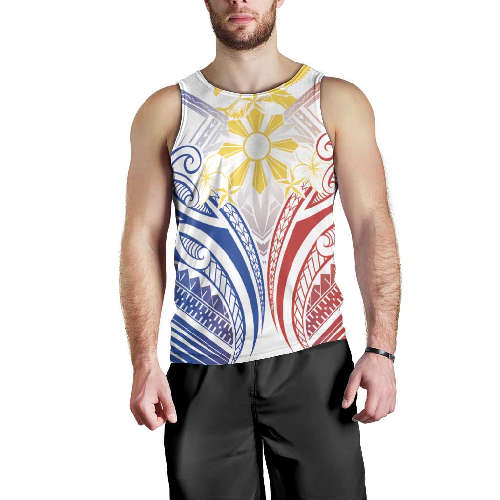 Philippines Tribal Sun Personalized Men Tank Top Hunting Eagle