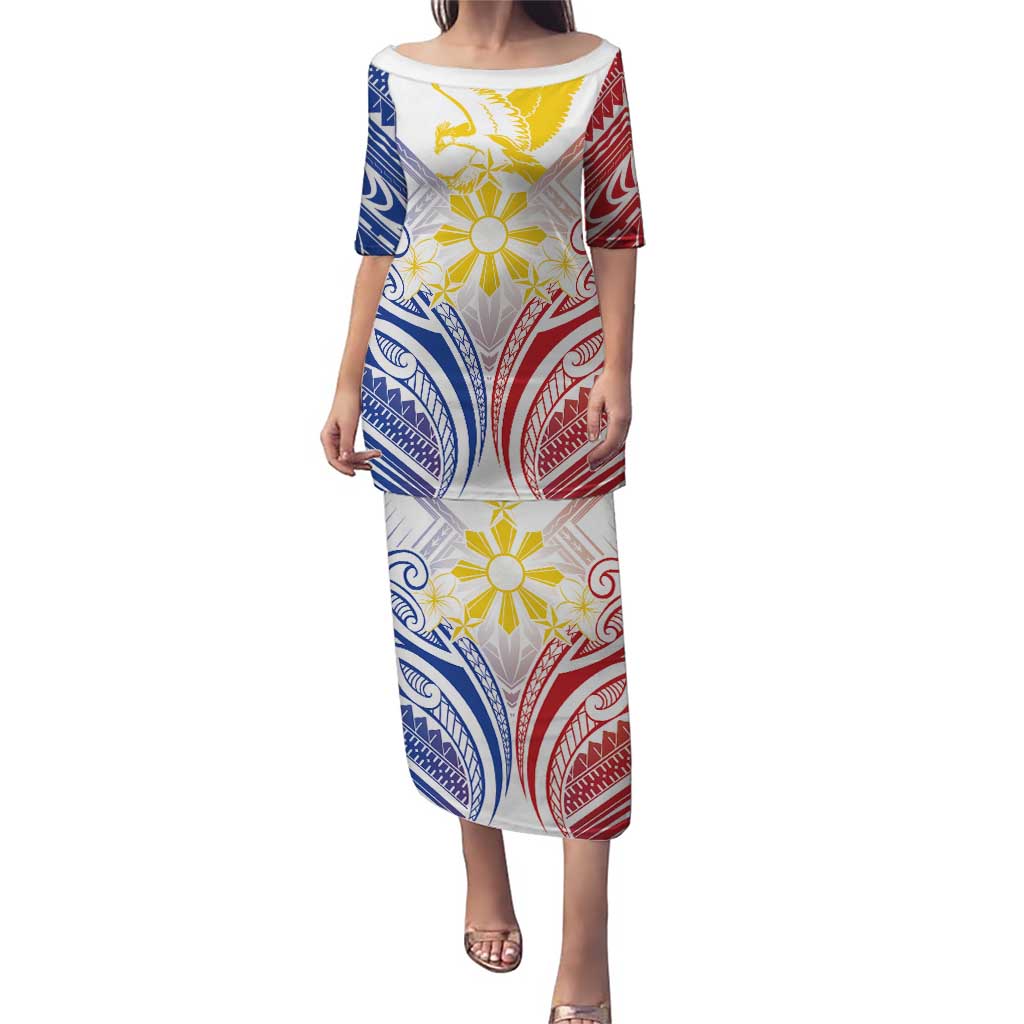 Philippines Tribal Sun Personalized Puletasi Hunting Eagle