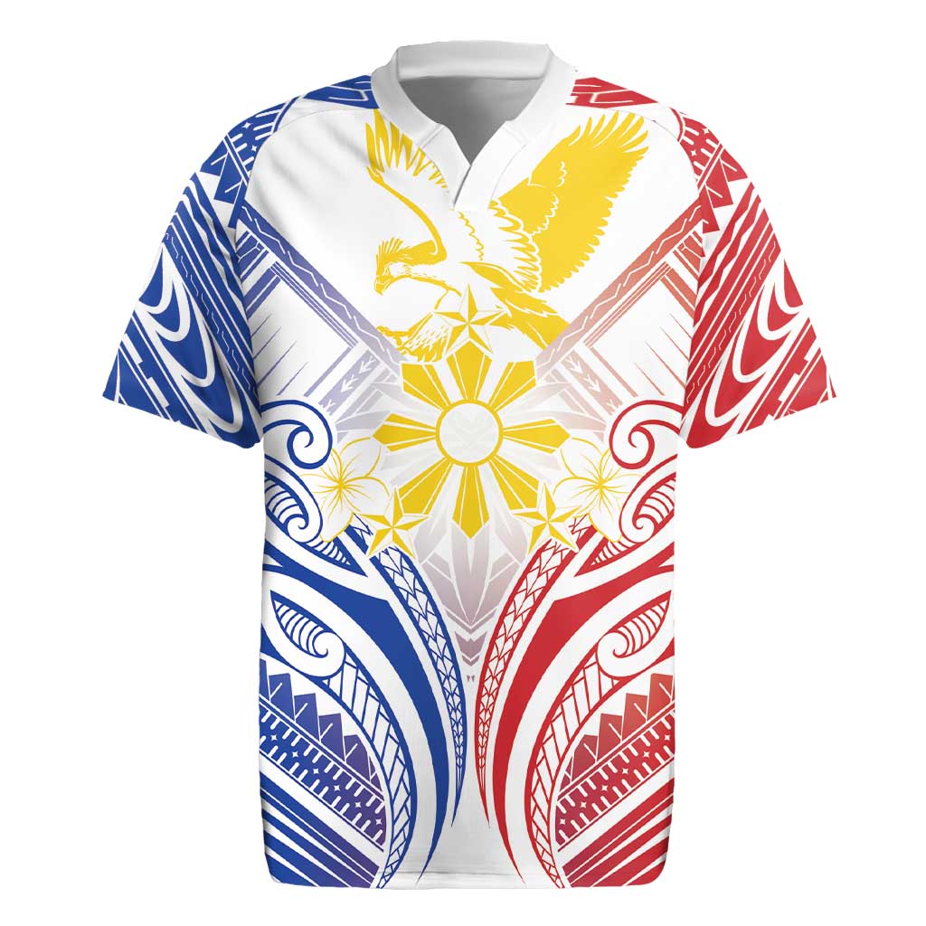 Philippines Tribal Sun Personalized Rugby Jersey Hunting Eagle