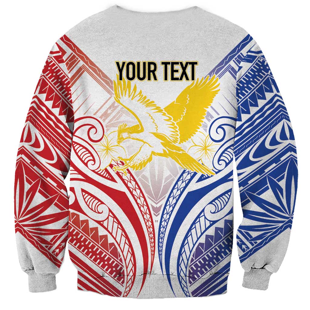 Philippines Tribal Sun Personalized Sweatshirt Hunting Eagle
