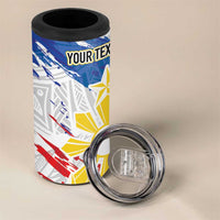 Personalized Filipino Sun and Stars 4 in 1 Can Cooler Tumbler Grunge Vibes