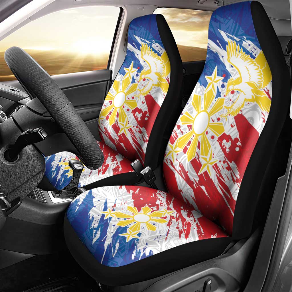 Filipino Sun and Stars Car Seat Cover Grunge Vibes
