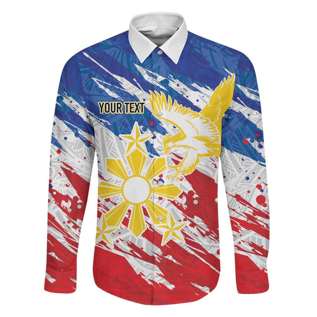 Personalized Filipino Sun and Stars Family Matching Summer Maxi Dress and Hawaiian Shirt Grunge Vibes LT7 Dad's Shirt - Long Sleeve White - Polynesian Pride