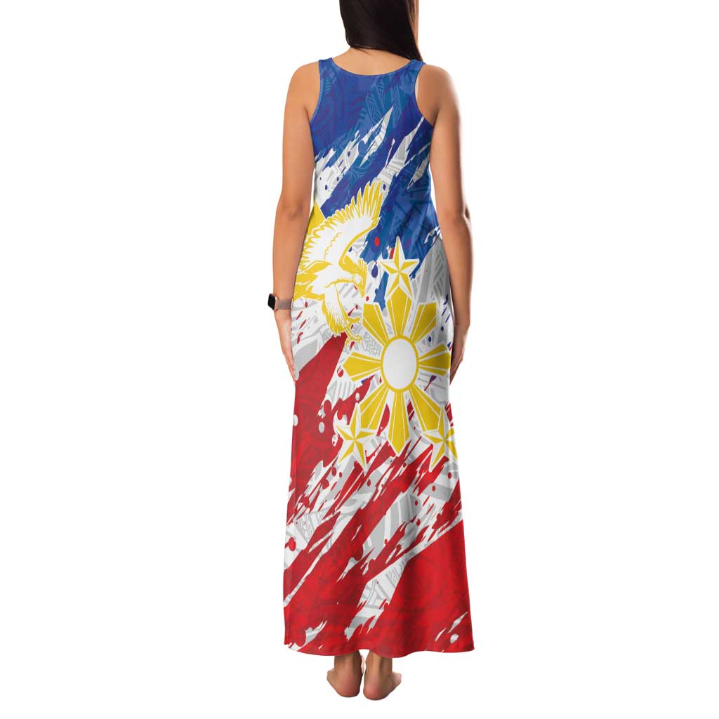 Personalized Filipino Sun and Stars Family Matching Tank Maxi Dress and Hawaiian Shirt Grunge Vibes LT7 - Polynesian Pride