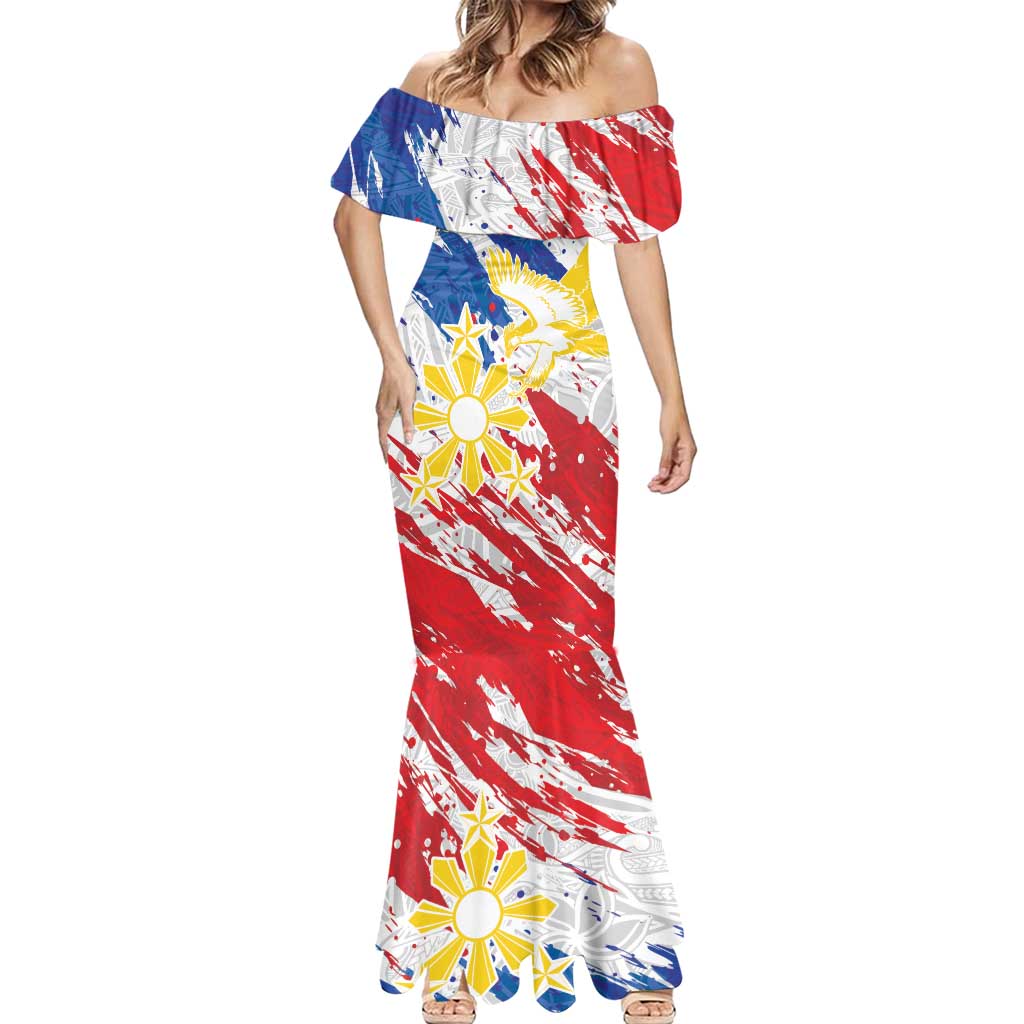 Personalized Filipino Sun and Stars Mermaid Dress Grunge Vibes
